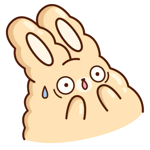 Telegram stiker «Кролик Супчик» 😰