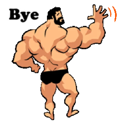 Telegram stikerlari Super Muscle Man