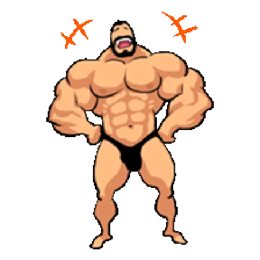 Super Muscle Man emoji 😆