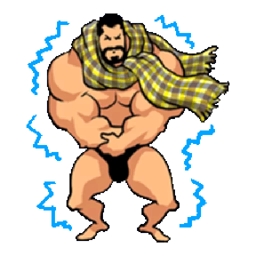 Super Muscle Man emoji ❄