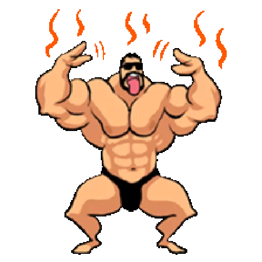 Super Muscle Man emoji ☀
