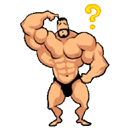 Super Muscle Man emoji ❓