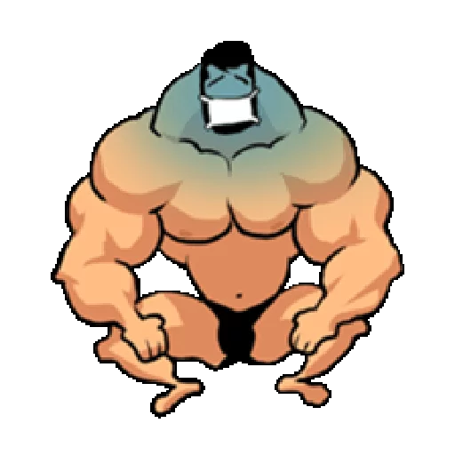 Super Muscle Man emoji 😨