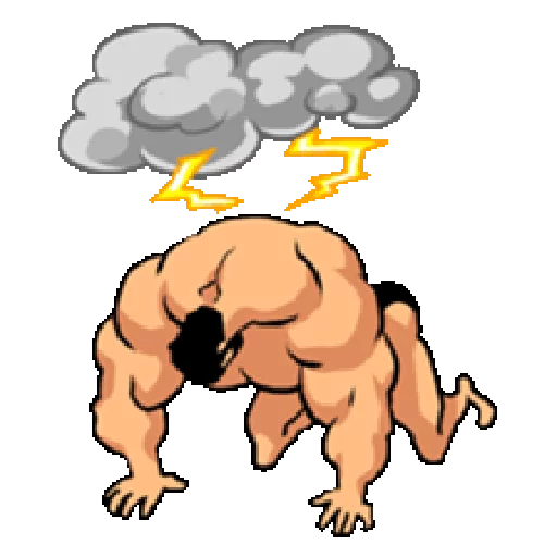 Super Muscle Man emoji 🌩
