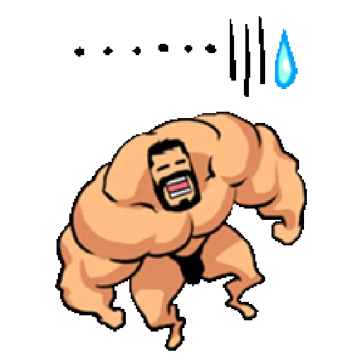 Super Muscle Man emoji 💧