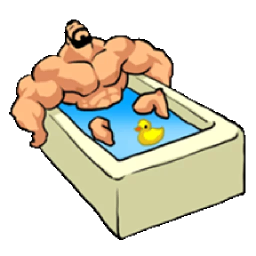 Super Muscle Man emoji 🛁