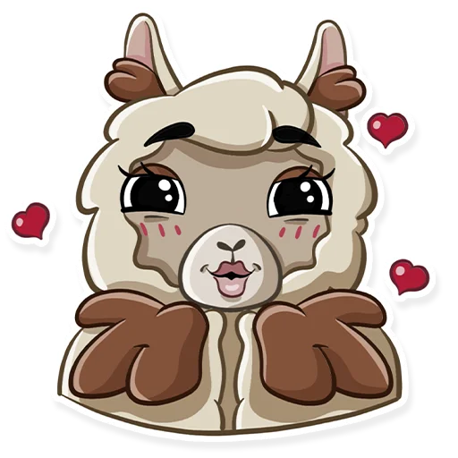 alpaca emoji 😘