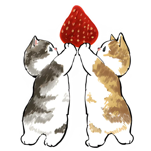 Telegram Sticker «Сладкие котята» 🍓