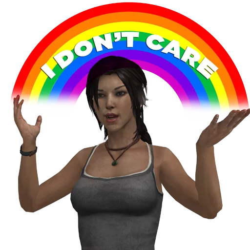Telegram stiker «Tomb Raider Memes» 🌈