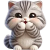 Емодзі телеграм Полосатый котенок
