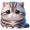 Telegram emoji Полосатый котенок