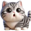 Telegram emoji Полосатый котёнок