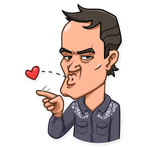 Telegram stiker «Quentin Tarantino» 😘