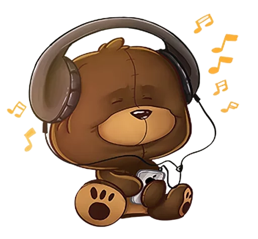 Telegram Sticker «Мишка Teddy» 🎧