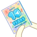 Стікер 🎂 10 Years of Telegram 🎂