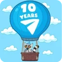 Эмодзи 10 Years of Telegram 🎂