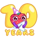 10 Years of Telegram  emoji 🍓