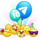 10 Years of Telegram  emoji 🥳