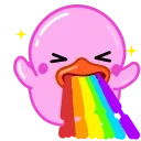 Telegram Duck X emoji 🌈