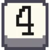 Емодзі Pixel Numbers  4⃣