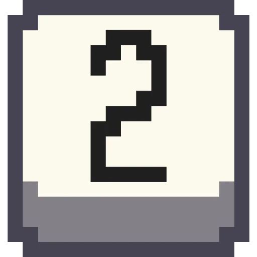 Telegram stiker «Pixel Numbers» 2⃣