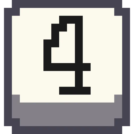 Pixel Numbers stiker 4⃣