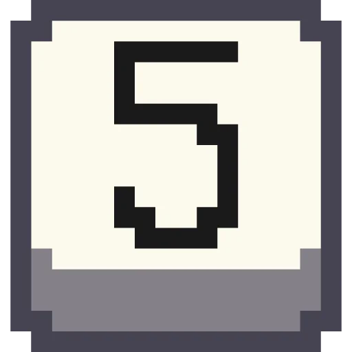 Pixel Numbers stiker 5⃣
