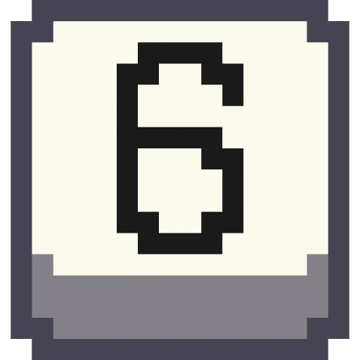 Pixel Numbers emoji 6⃣