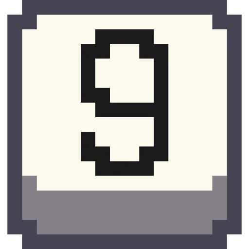 Telegram Sticker «Pixel Numbers» 9⃣