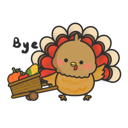 Telegram stikerlari Thanksgiving Turkey