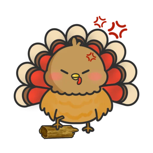 Telegram Sticker «Thanksgiving Turkey» 😠