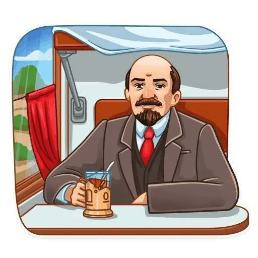 Telegram Sticker «Ленин» ☕