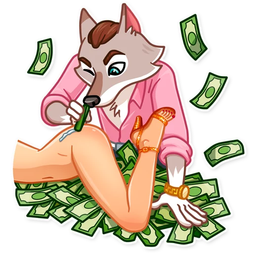 Telegram Sticker «The Wolf of Wall Street» 💵