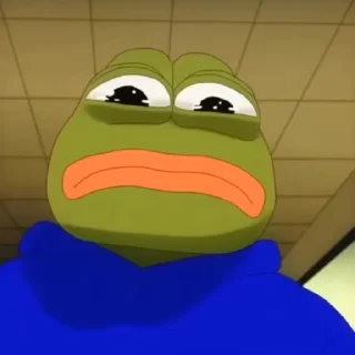 Pepe the Frog emoji 😔