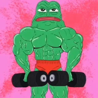 Эмодзи Pepe the Frog 💪