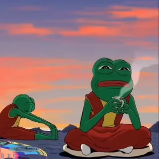 Стикер Pepe the Frog  🍵