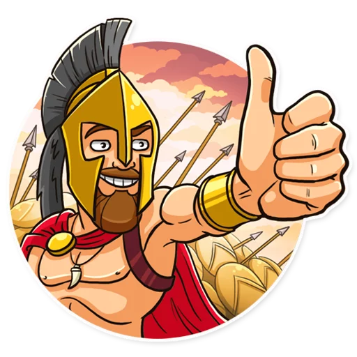 Telegram Sticker «This is Sparta!» 👍