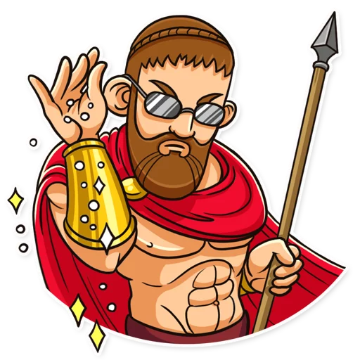 Telegram Sticker «This is Sparta!» 😎