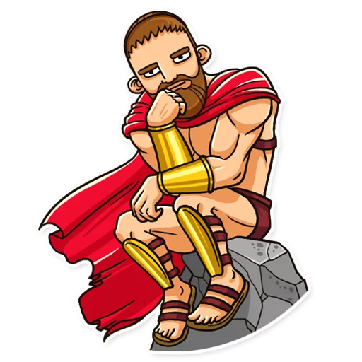 Telegram Sticker «This is Sparta!» 😐
