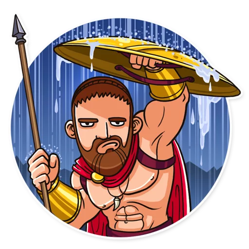 Стикер Telegram «This is Sparta!» ☔