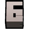 Емодзі Telegram «3Д Шрифт майнкрафт | Цифры и буквы» 6️⃣