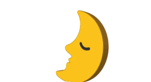 3D Emojis emoji 🌙