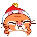 Telegram emoji Tiger Christmas