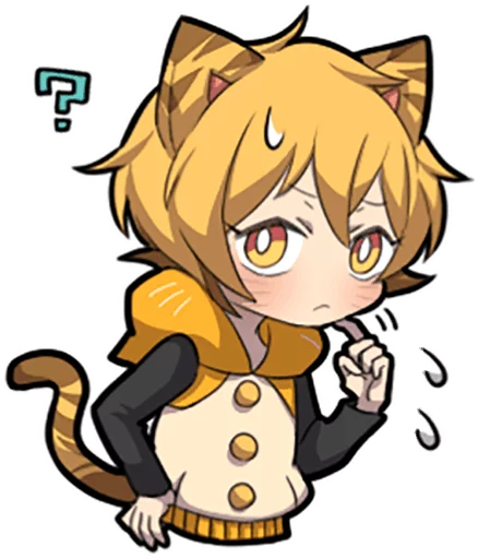 Telegram Sticker «Tiger Kitten by SR» ❓