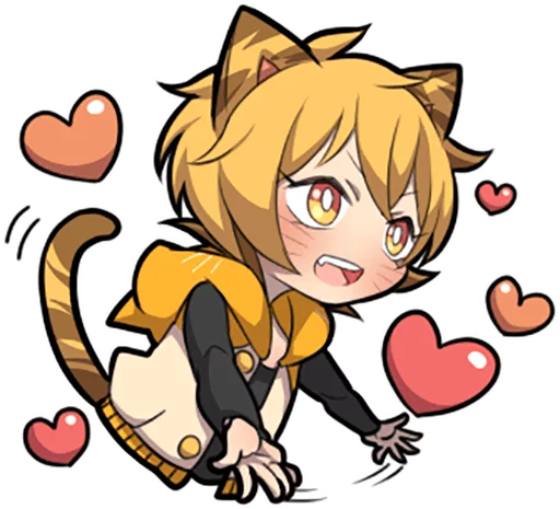 Telegram Sticker «Tiger Kitten by SR» 💛