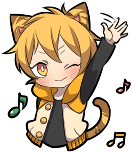 Telegram Sticker «Tiger Kitten by SR» 👋