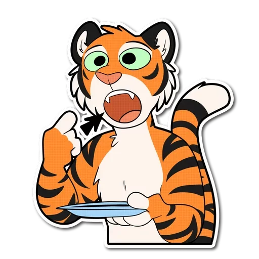 Telegram Sticker «Tiger Life» 🍽