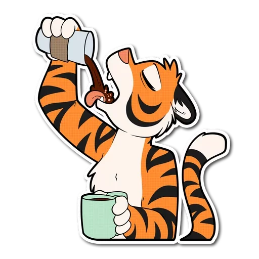 Tiger Life sticker ☕