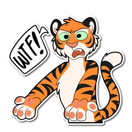 Telegram Sticker «Tiger Life» 😫