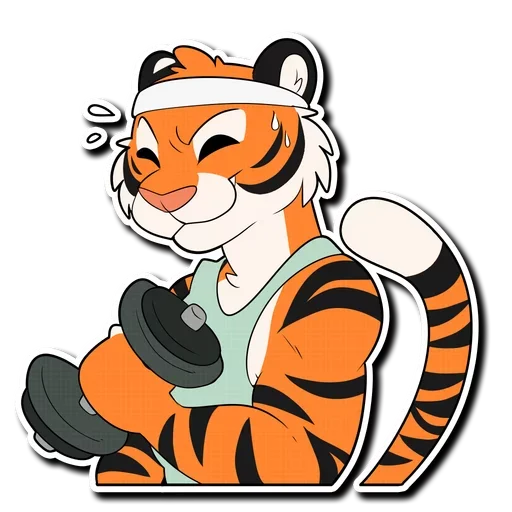 Telegram stiker «Tiger Life» 💪